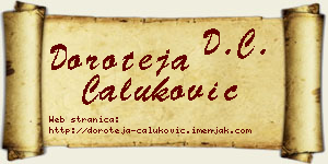 Doroteja Čaluković vizit kartica